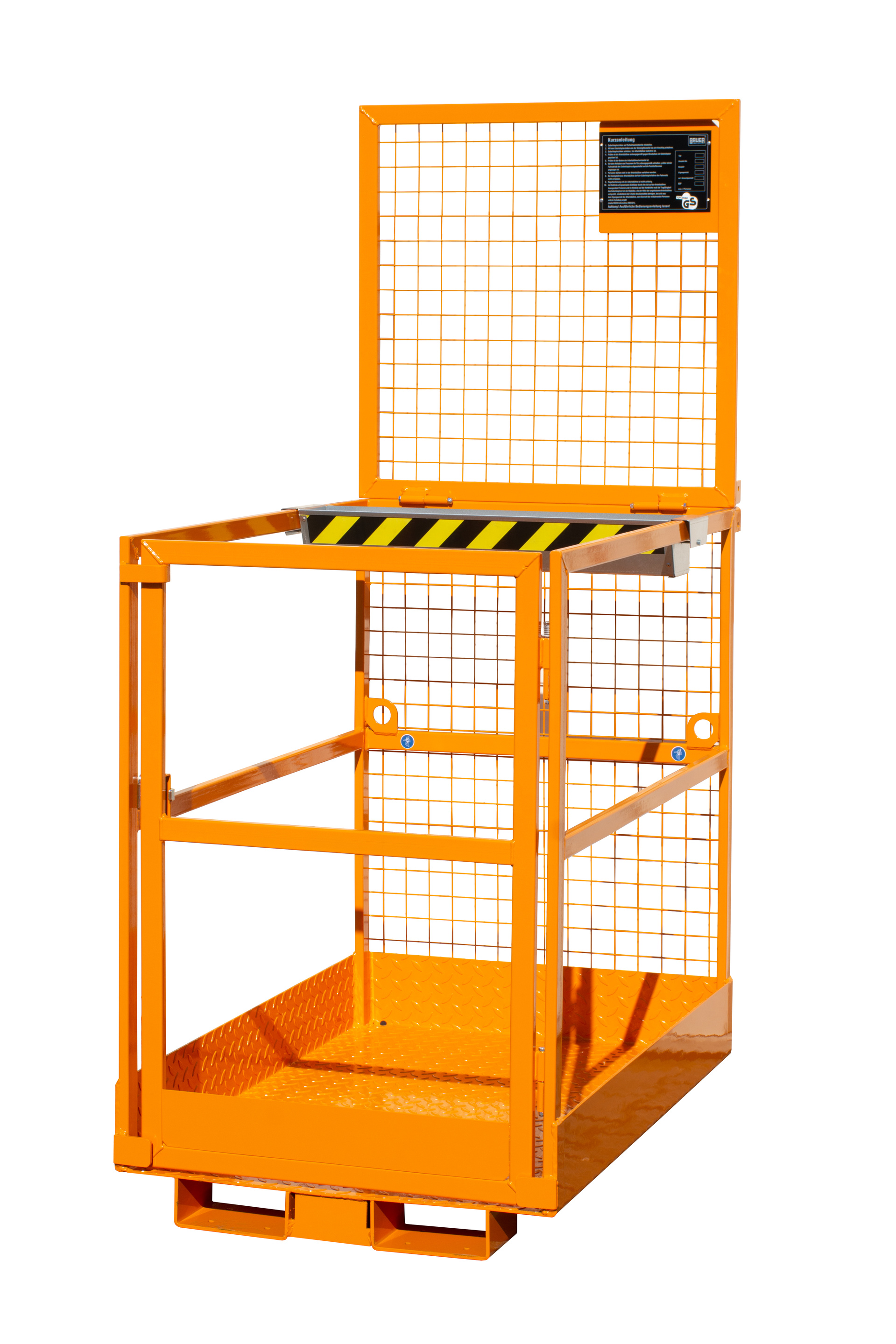 Arbeitsbühne Typ MB-D/L RAL 2000 Gelborange-Anbaugeräte für Ihren Stapler